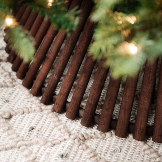 Base para Árbol de Navidad de Madera Marrón D57x25 cm