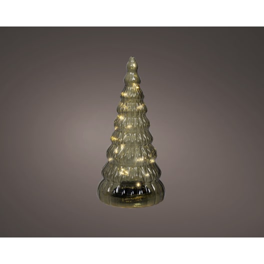 Mini árbol micro LED verde blanco cálido 30 cm