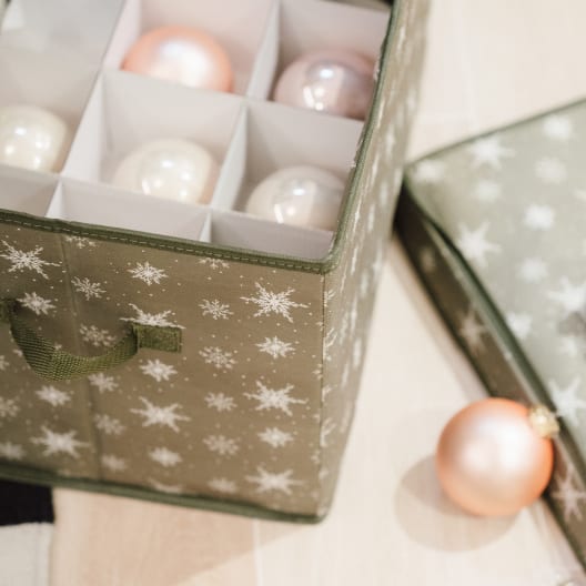 Bolsa Guardabolas de Navidad Estrellas Verde y Blanco 31x41x32 cm