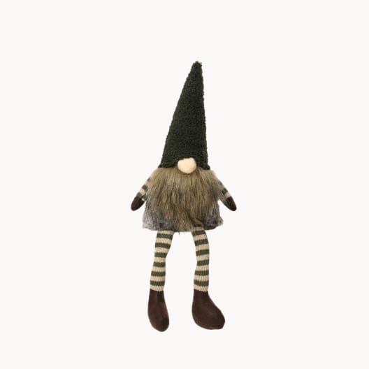 Gnomo de Navidad con Piernas Largas Verde Surtido 9x14x40 cm