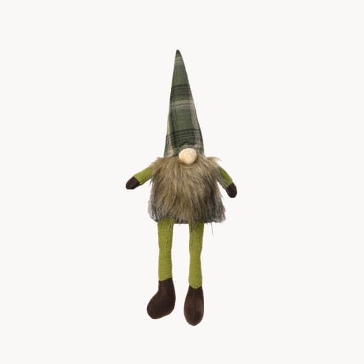 Gnomo de Navidad con Piernas Largas Verde Surtido 9x14x40 cm
