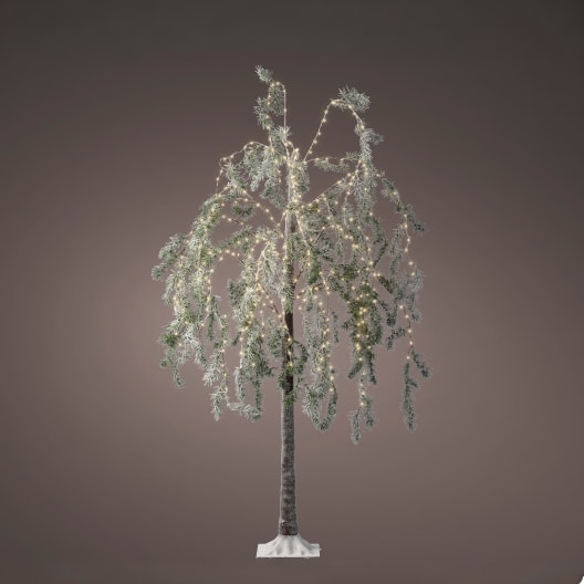 Árbol micro LED verde blanco cálido 150 cm