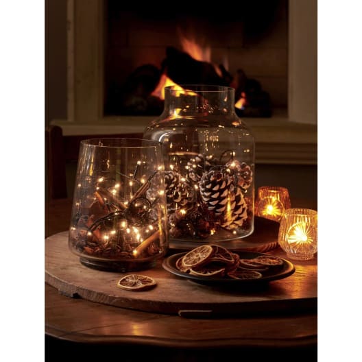 Luces de Navidad Compact twinkle Blanco micro  480 Leds (cable negro de 6m)
