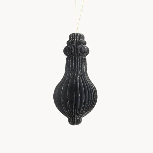 Colgante de Origami Figura Negra de papel Ø5,5cm