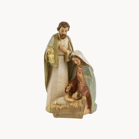 Nacimiento pintado Sagrada Familia 32,2 cm para Belén