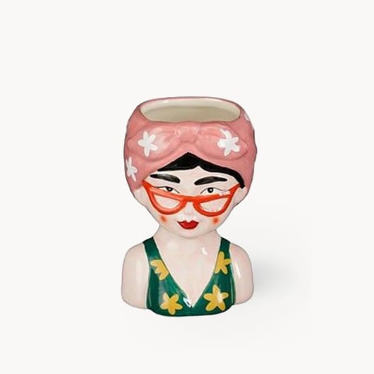 Maceta de Interior Mica Mujer con gafas