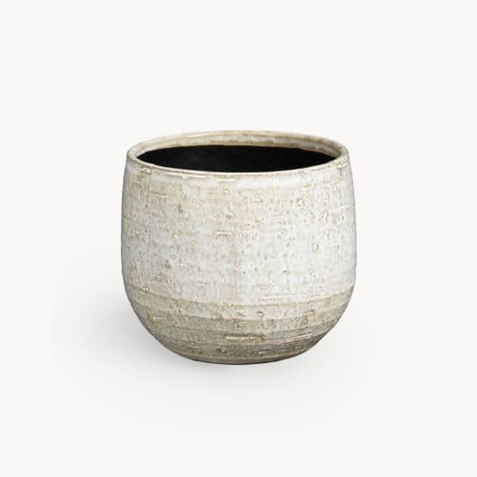 Maceta de Interior Mica Nicolas blanco roto