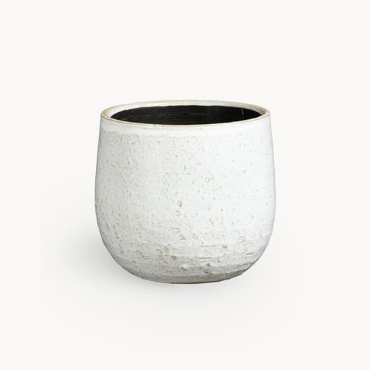 Maceta de Interior Mica Nicolas blanco roto