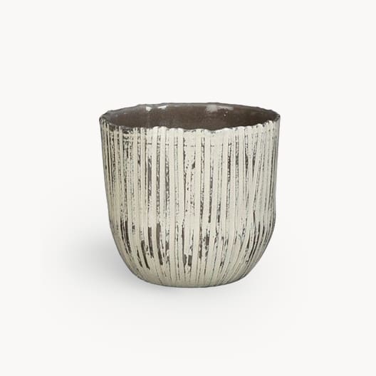 Maceta de Interior Mica Cruz crema