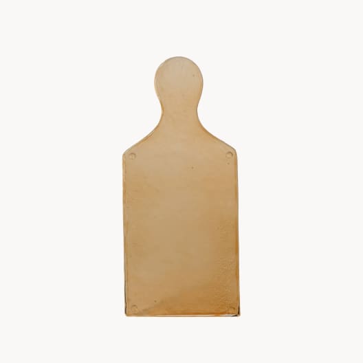 Tabla de cristal martillado coñac Decoris 15x38 cm