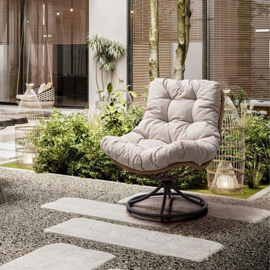 Sillón butaca de jardín Bizzotto AZORES antracita