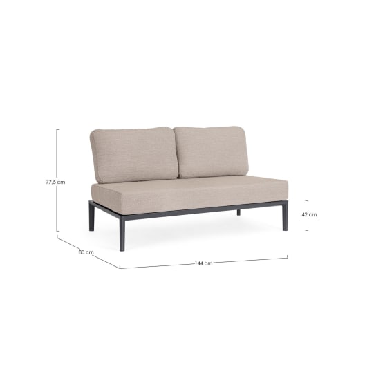 Sofá de jardín Bizzotto GERALD antracita