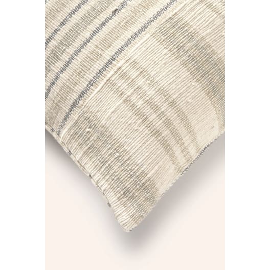Funda de cojín de patchwork con raya tejida Bacoli