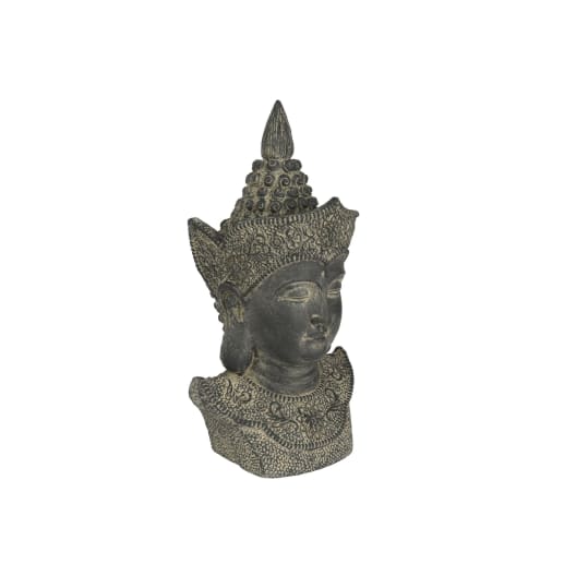 Figura de jardín cabeza de Buda en negro