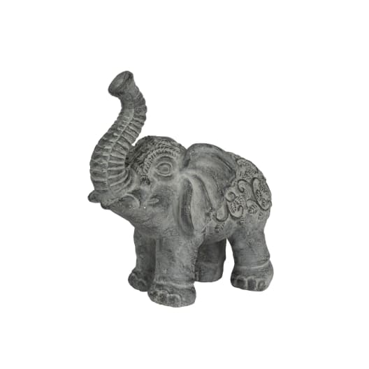 Figura de jardín elefante oriental en negro