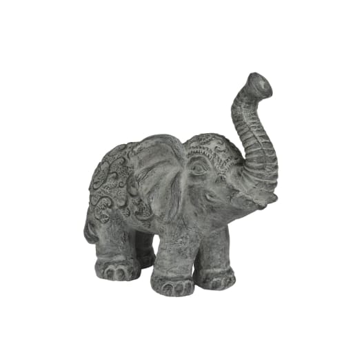 Figura de jardín elefante oriental en negro