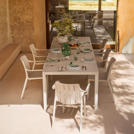 Silla de jardín Nardi TIBERINA beige con brazos