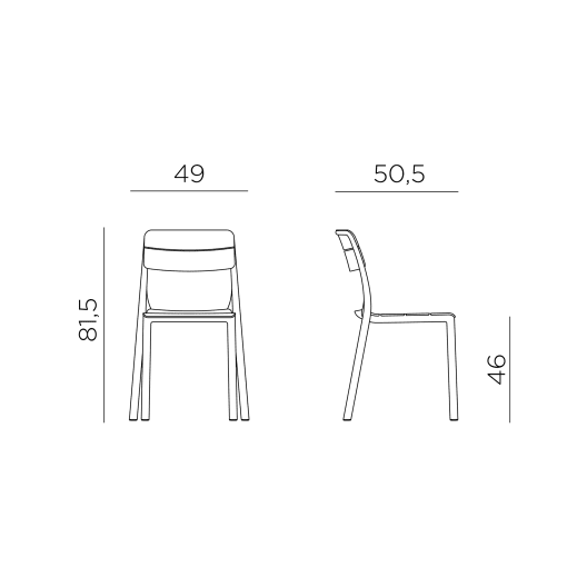 Silla de jardín Nardi CASSIA antracita