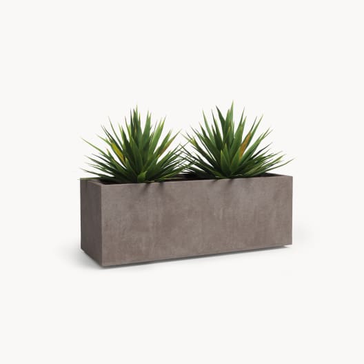 Jardinera de plástico Artevasi taupe Sydney con reserva
