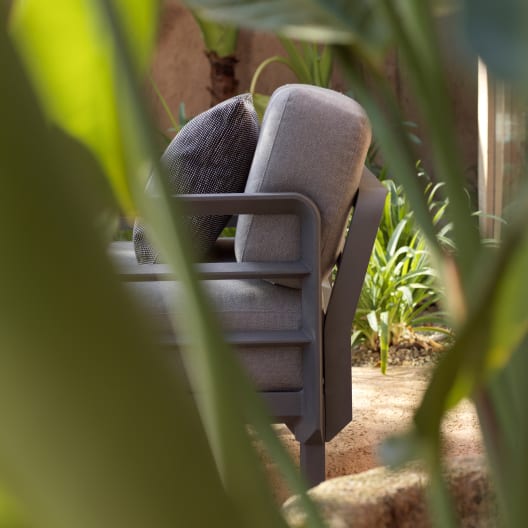 Módulo esquina para sofá de exterior Nardi MAXIMO esquinero basalto/lava