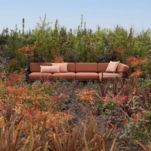 Módulo esquina para sofá de exterior Nardi MAXIMO esquinero terra/canela