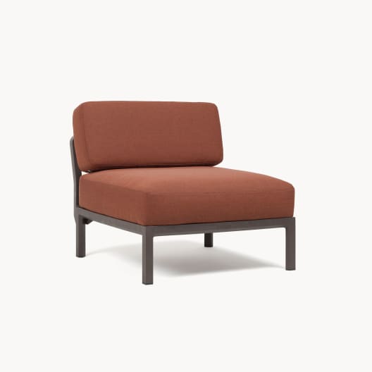 Módulo central para sofá de exterior Nardi MAXIMO terra/canela