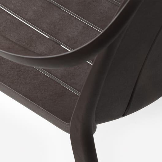 Silla de jardín Nardi TIBERINA antracita con brazos