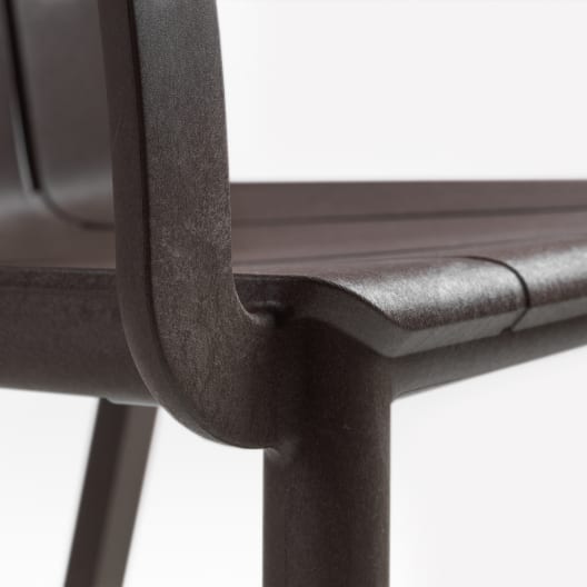 Silla de jardín Nardi TIBERINA antracita con brazos