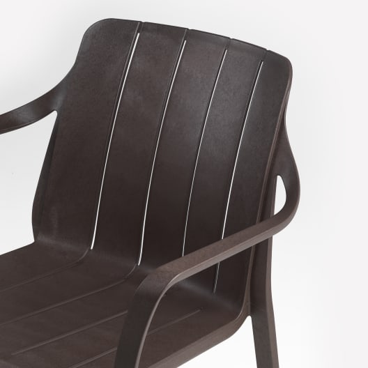 Silla de jardín Nardi TIBERINA antracita con brazos