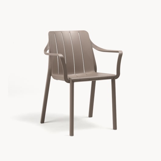 Silla de jardín Nardi TIBERINA tortora con brazos