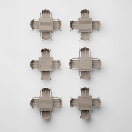 Silla de jardín Nardi TIBERINA tortora con brazos