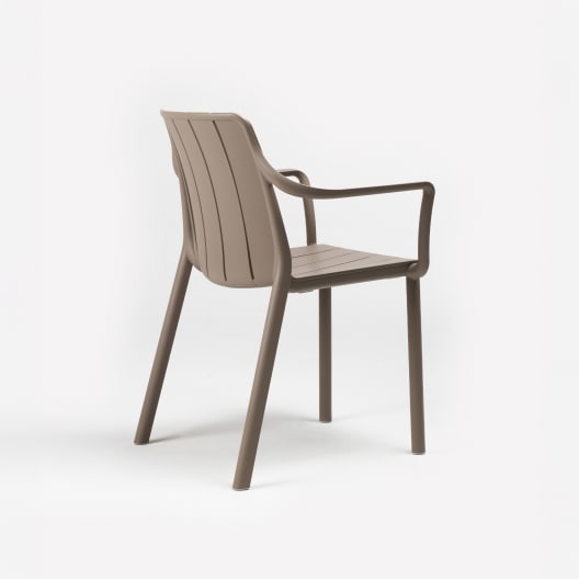 Silla de jardín Nardi TIBERINA tortora con brazos