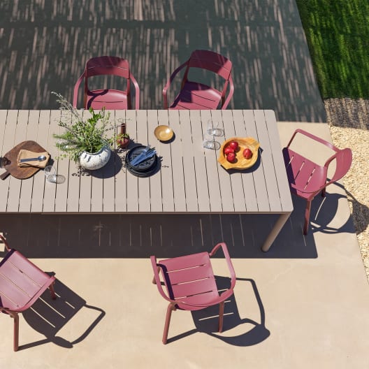 Silla de jardín Nardi CASSIA borgogna con brazos