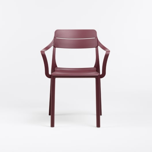 Silla de jardín Nardi CASSIA borgogna con brazos