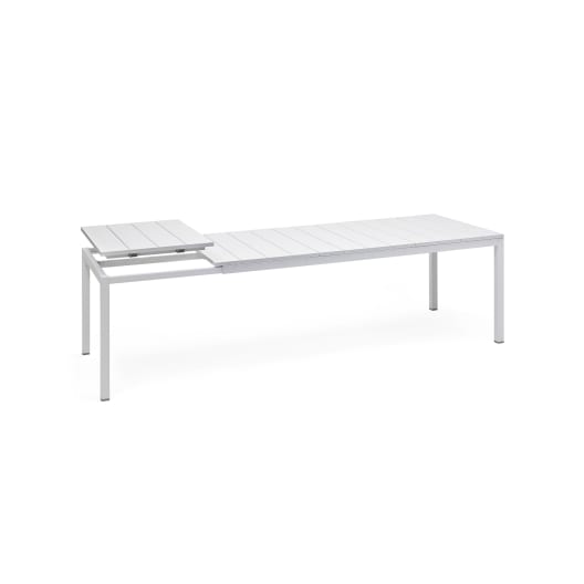 Mesa de comedor exterior Nardi RIO blanca extensible