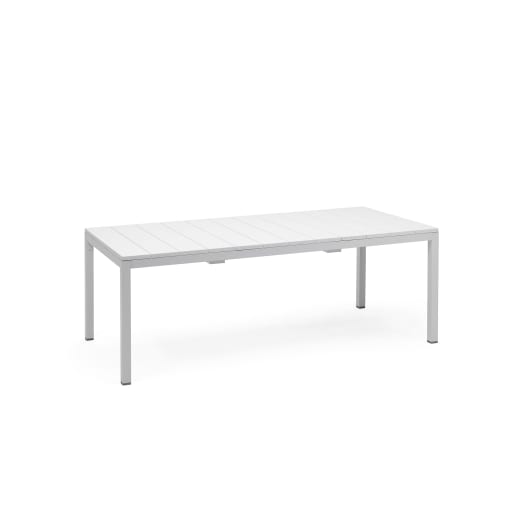 Mesa de comedor exterior Nardi RIO blanca extensible