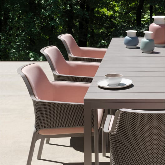 Mesa de comedor exterior Nardi RIO tórtora extensible