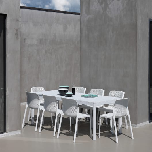 Mesa de comedor exterior Nardi RIO antracita extensible