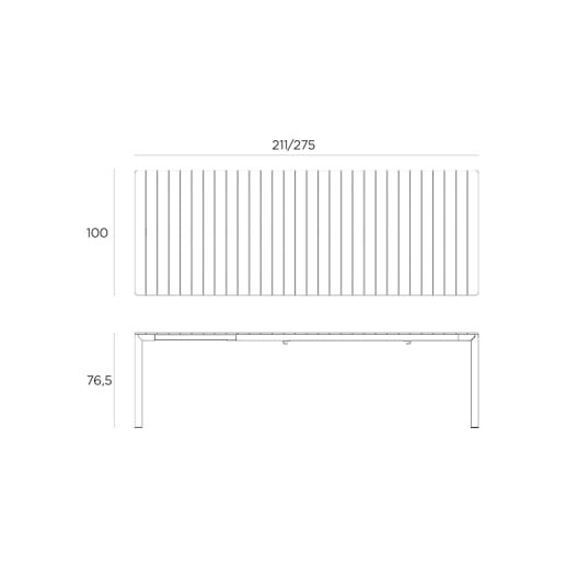 Mesa de comedor exterior Nardi TEVERE terra extensible