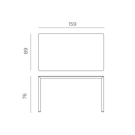 Mesa de comedor exterior Nardi PIAVE corda