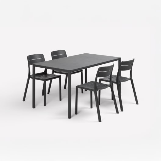 Mesa de comedor exterior Nardi PIAVE antracita