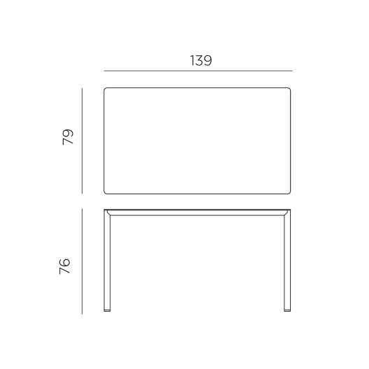 Mesa de comedor exterior Nardi PIAVE corda