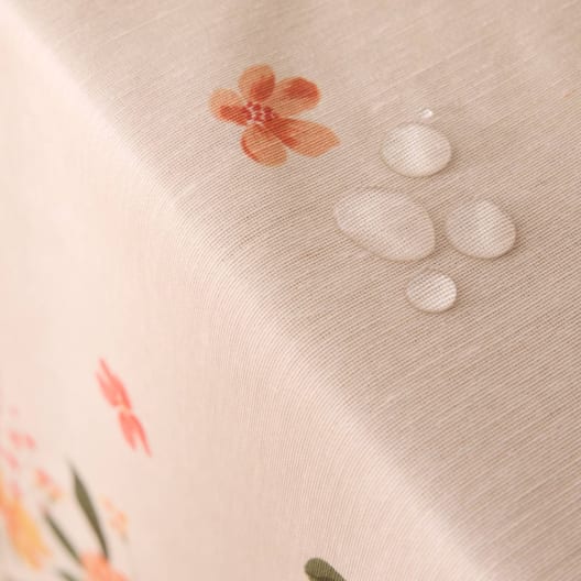 Mantel antimanchas resinado con estampado floral Abu