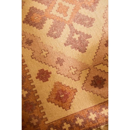 Alfombra dhurrie con print de algodón Aisha