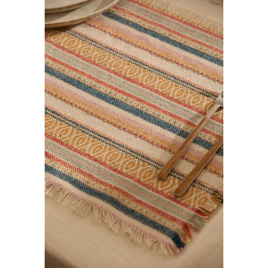 Mantel individual jacquard de algodón Vedra