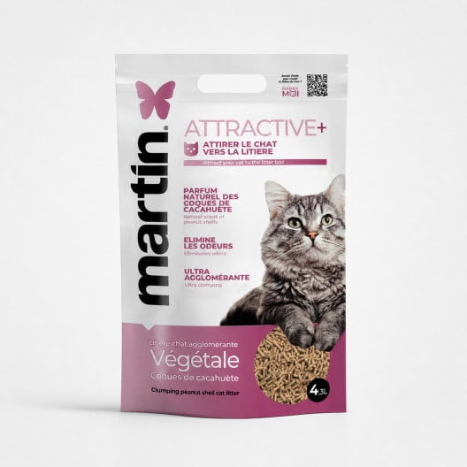 Arena para gatos Martin Sellier Attractive+ de cacahuete aglomerante 4,3 L