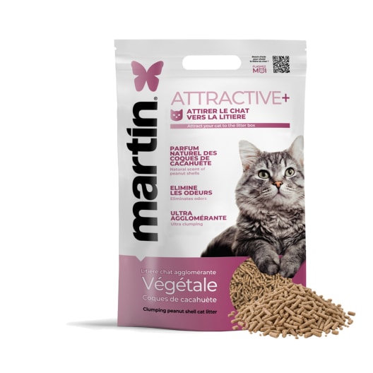 Arena para gatos Martin Sellier Attractive+ de cacahuete aglomerante 4,3 L