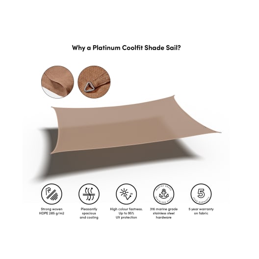 Toldo-vela de sombreo Platinum rectangular arena