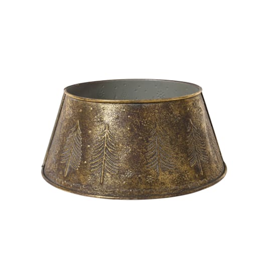 Cubre base para árbol de abetos de metal bronce Ø57×25 cm