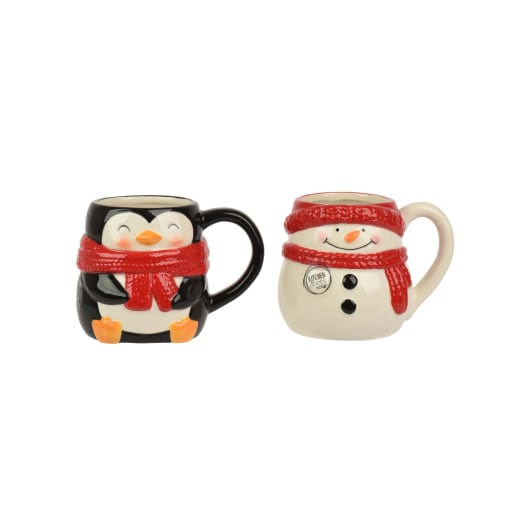 Mug de pingüino o muñeco de nieve 10,2 cm